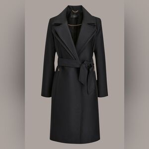 Donna Karan Elegant Black Trench Coat